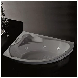 Ванна Gruppo tressee Syria V6557-SX-SE серая с гидромассажем угловая встроенная левая