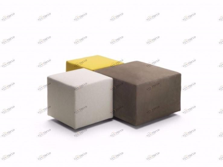 Flexform Модульный квадратный пуф из ткани Adagio sun-id-1443224