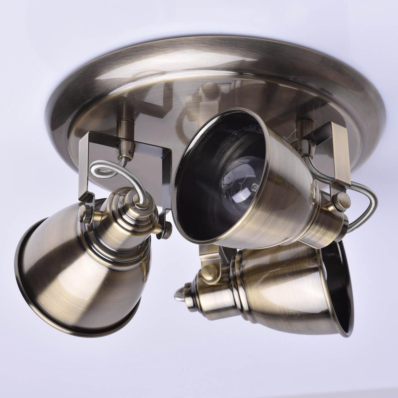 Спот потолочный на 3 лампы бронзовый "Ринген 1" 547020203 DE MARKT РИНГЕН 00-3891124 Бронза  - Вид №3