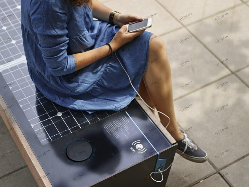 mmcité1 Скамейка с разъемом usb Blocq sun-id-1444462