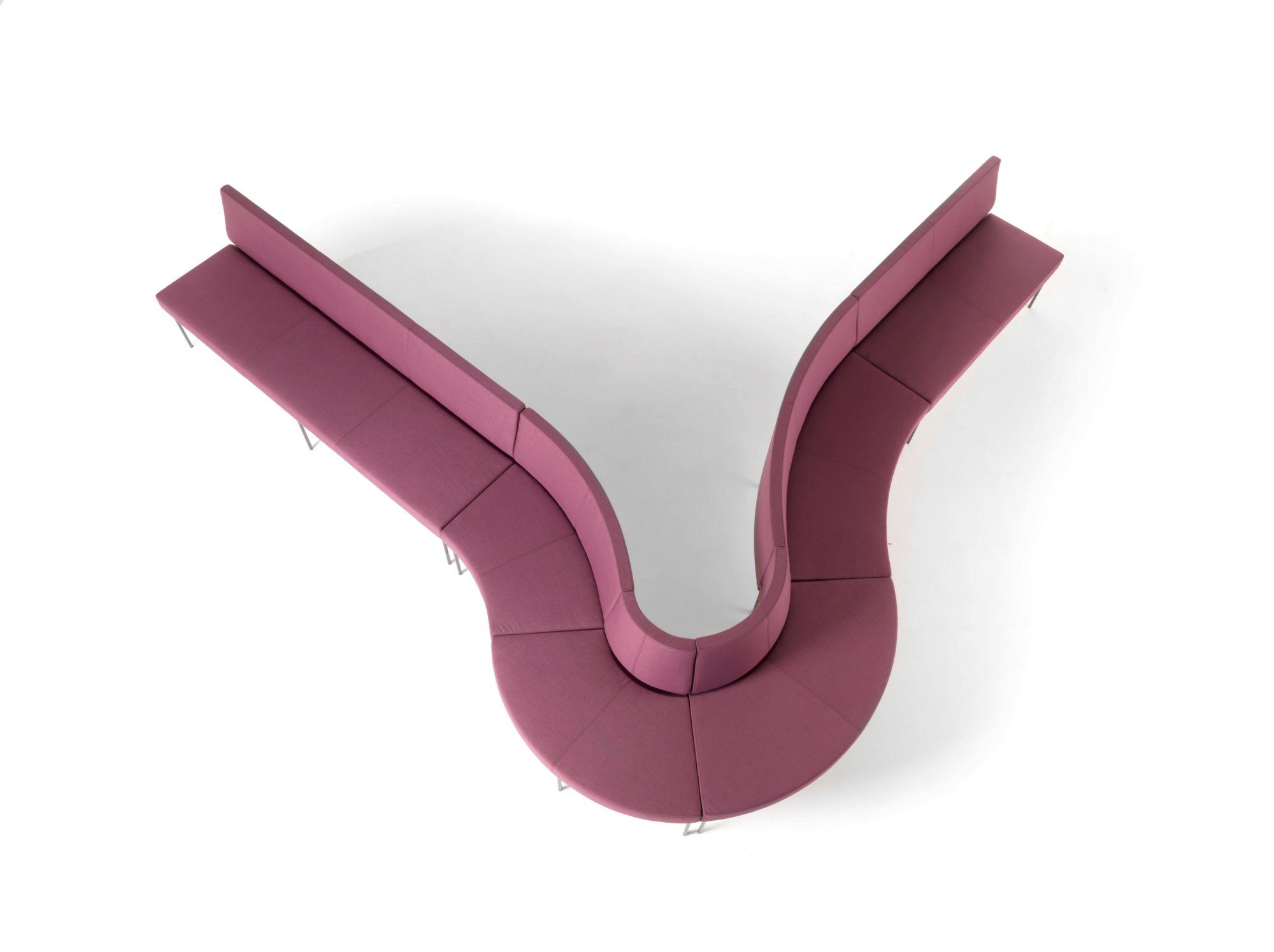 Модульная выпуклая скамья из ткани SITIA Laguna ARCH-00133121 - Вид №14