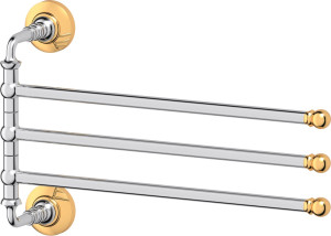 STI 111 Держатель полотенец поворотный тройной 35 cm 3SC STILMAR CHROME/GOLD