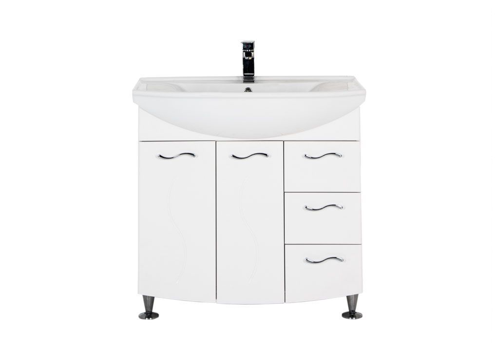 Тумба с раковиной Aquanet Моника 85 белый 0018677100185346 - Вид №2