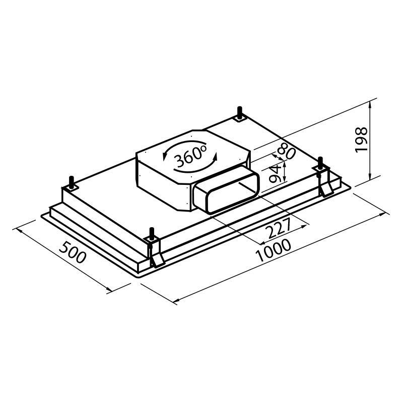2522110 Вытяжка New Sky 100 bianco 2522110 Fosterspa  - Вид №1