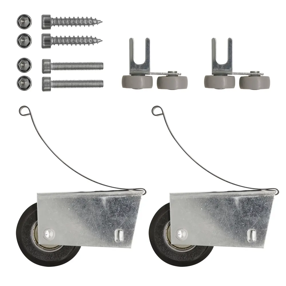 Комплект роликов для шкафа купе 55x40x40 мм 20 кг сталь цвет серый Santreyd STLM-2015756