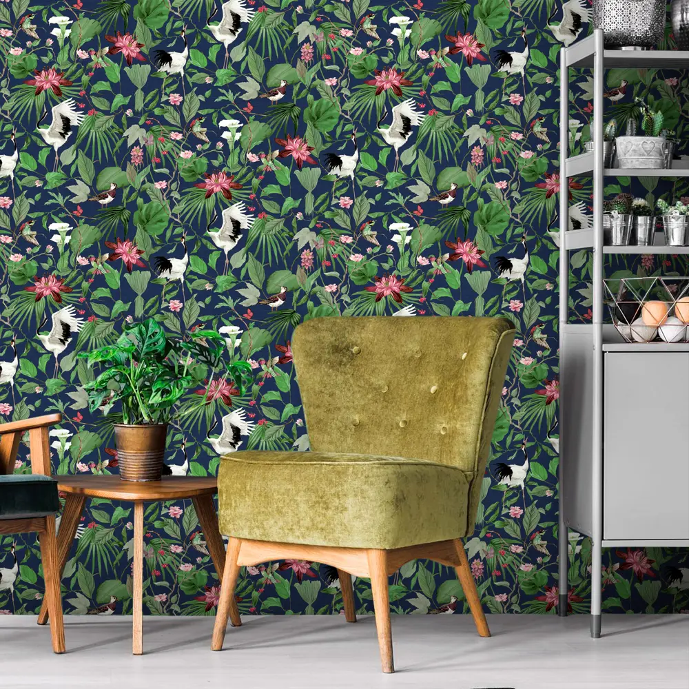 Обои флизелиновые Erismann Amazonik синие 1.06 м ЭР60464-05 Amazonika STLM-2075590 - Вид №2