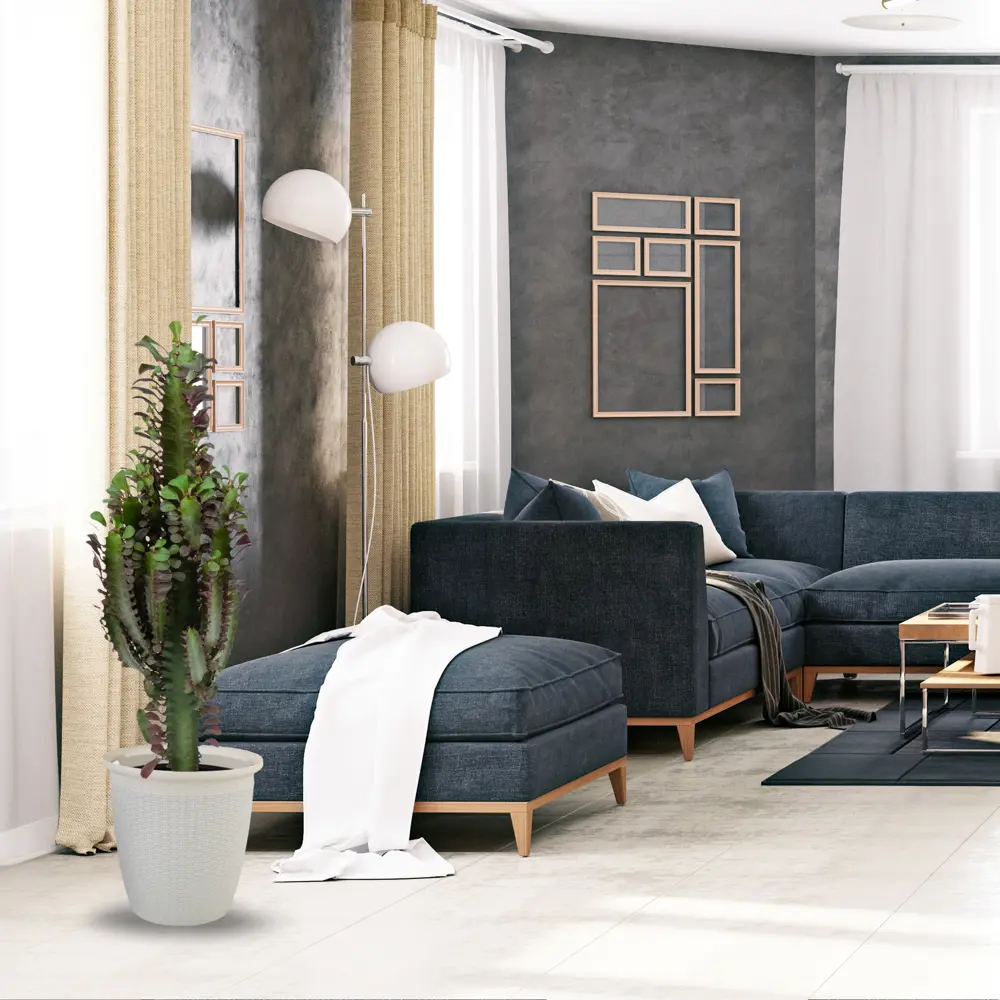 Кашпо INGREEN «Раттан» с системой перемещения для комнатных растений 82824912 Ротанг STLM-0036593 - Вид №3