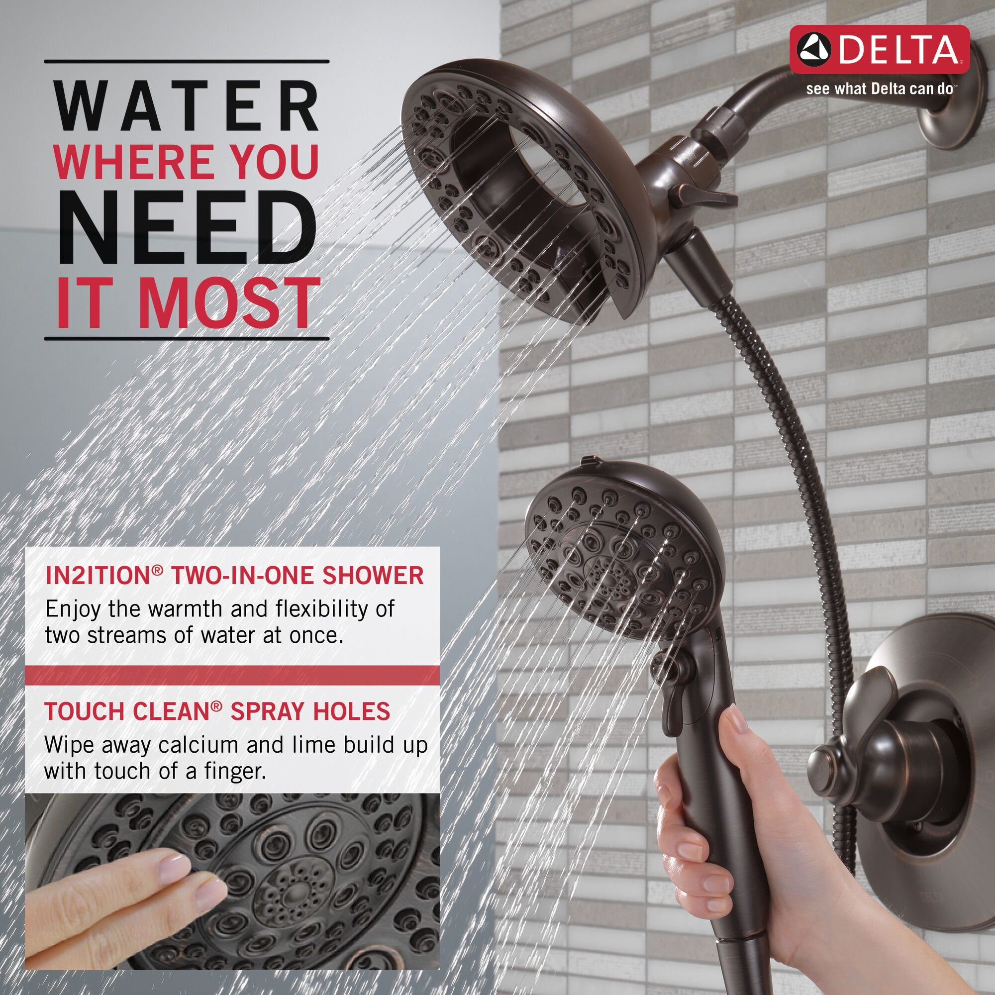 144710-RB-I20 Ванна и душ Monitor® серии 14 с In2ition® Delta Faucet Nura Венецианская бронза - Вид №1