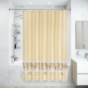 Штора для ванной комнаты «Fresco» 180х180 см цвет бежевый