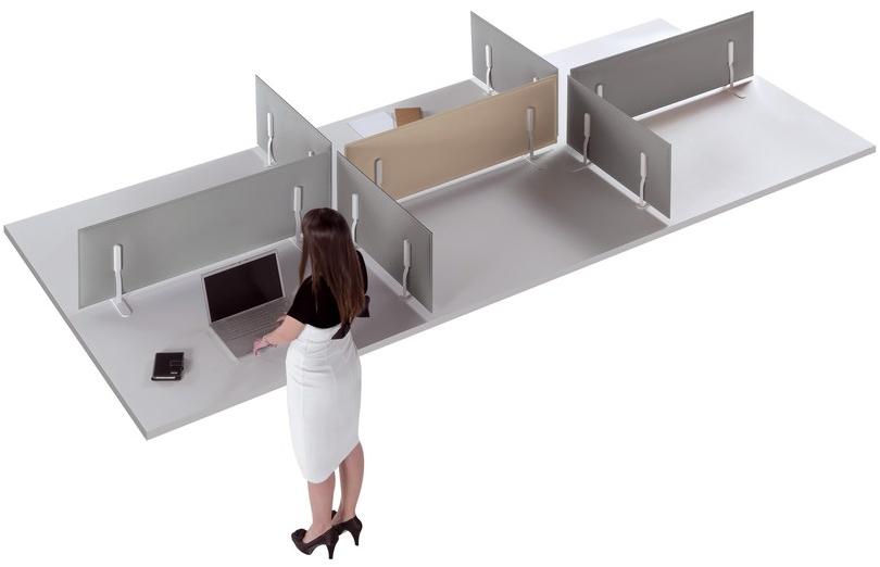 Caimi Brevetti Перегородка стола из звукопоглощающей ткани Snowsound technology sun-id-1434027 - Вид №4