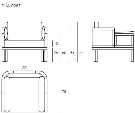 Il Giardino di Legno Садовое кресло из ткани с подлокотниками Dual sun-id-1455181 - Вид №7