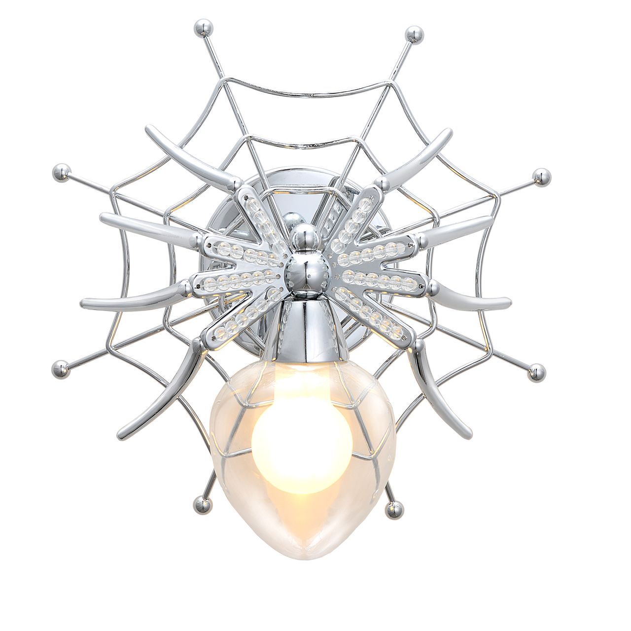 Бра Divinare Spiders Invasion 1308/02 AP-1 DIVINARE ПАУК 109639 Прозрачный;хром  - Вид №1