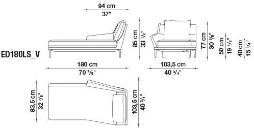 B&B Italia Дормез из ткани Édouard EDOUARD sun-id-1388872 - Вид №2