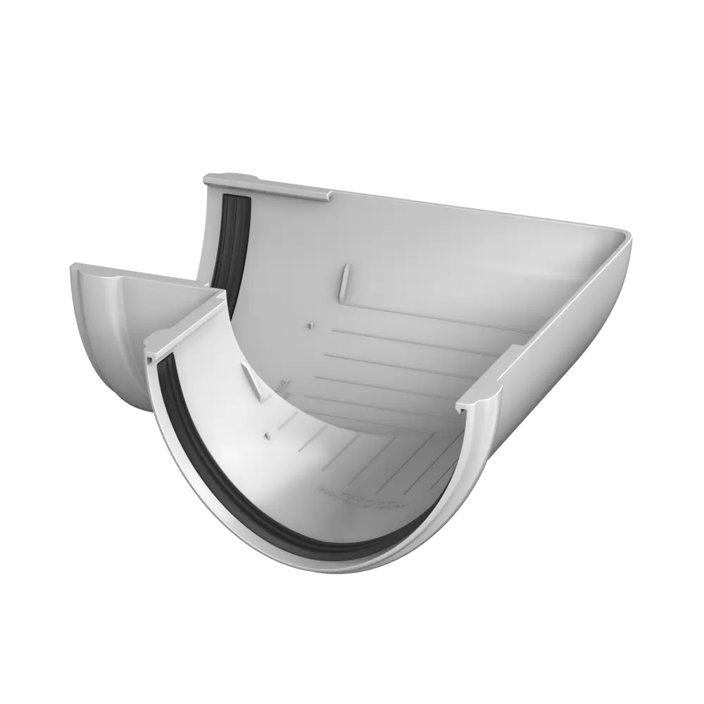 Угол желоба универсальный на 90° цвет белый ТЕХНОНИКОЛЬ STLM-2139319 - Вид №1
