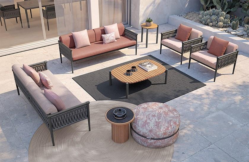 Atmosphera 3-местный садовый диван из веревки и ткани Dandy 2.0 Da.dv - Вид №3