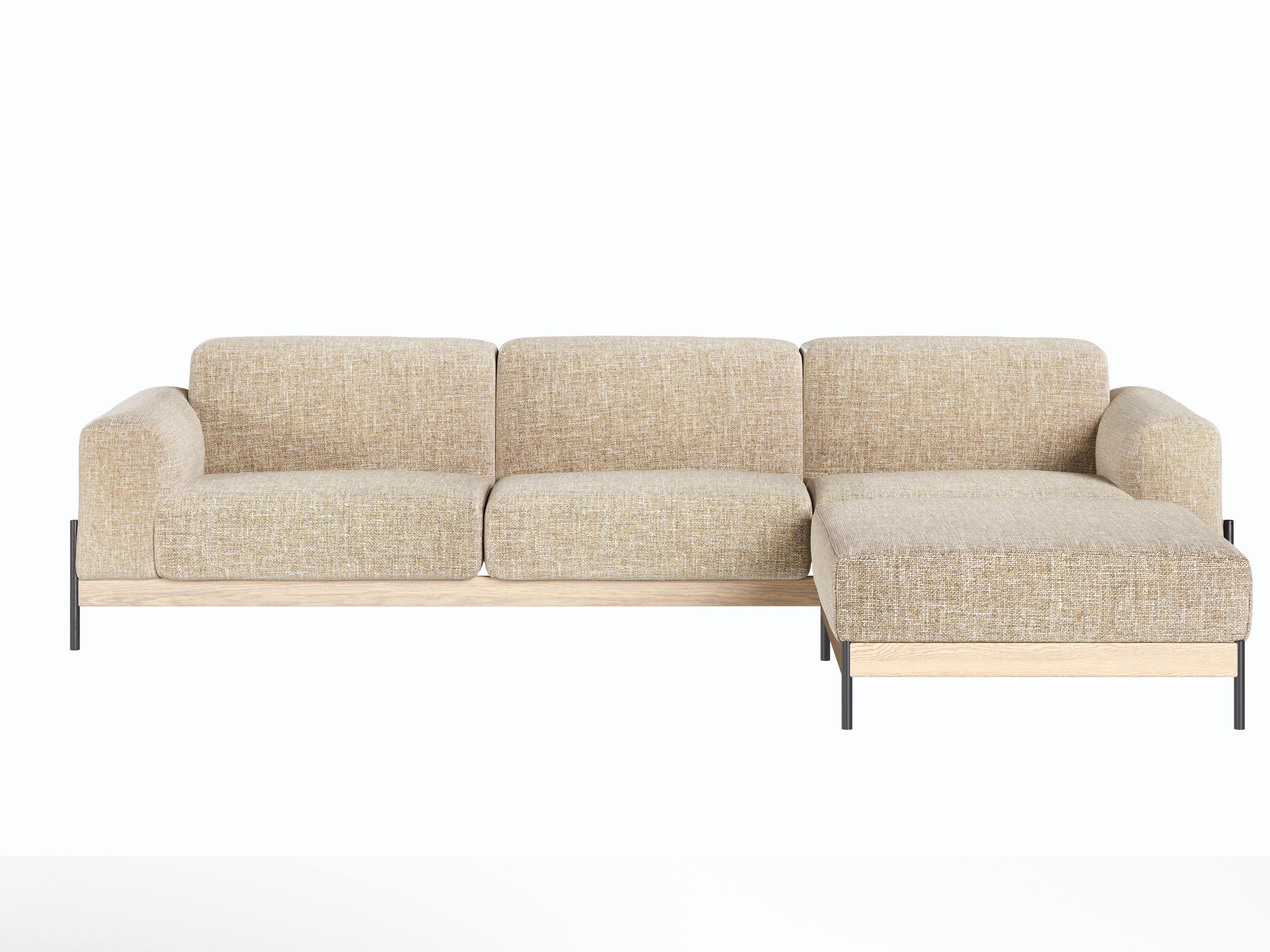 3-местный секционный диван с полуостровом Wewood Bowie ARCH-00110856 - Вид №1