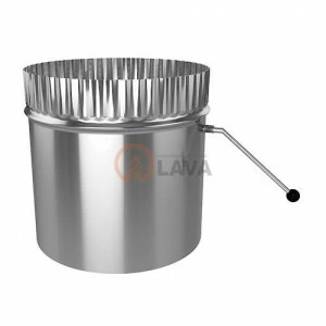 Шибер поворотный LAVA 100, нерж. 439 (0,8)