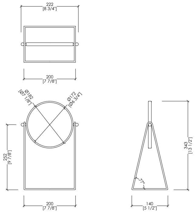 Столешница латунь двухстороннее увеличительное зеркало Devon&Devon Вальс ARCH-00126547 - Вид №1