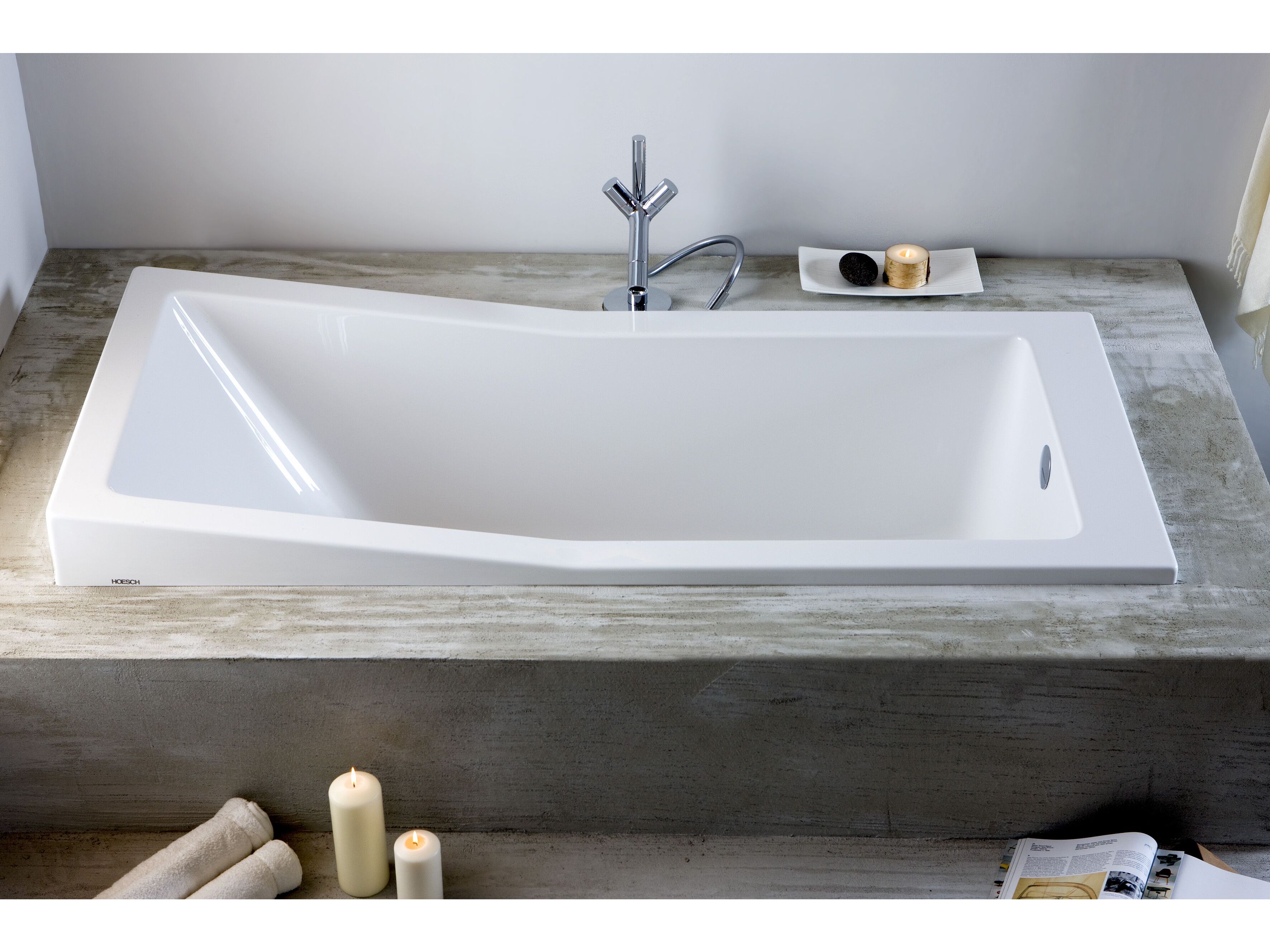 Акриловая прямоугольная ванна с полукругом HOESCH Foster ARCH-00123174 - Вид №1