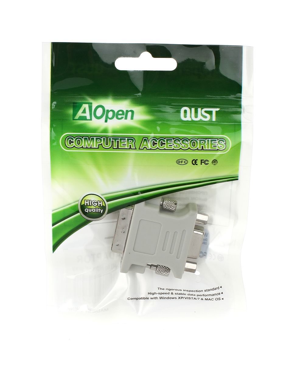 ACA301 Переходник dvi-i --> vga(15f) aopen/qust <> VCOM Santreyd  - Вид №5