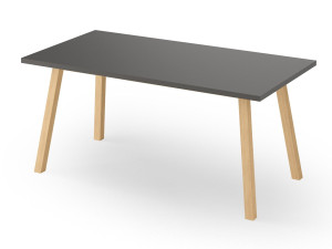 Деревянный прямоугольный обеденный стол