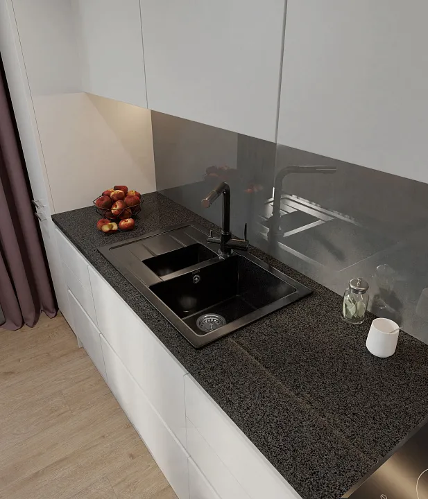 Кухонная мойка Искусственный камень QUADRO S299 GranFest Q-775KL-S299 - Вид №5