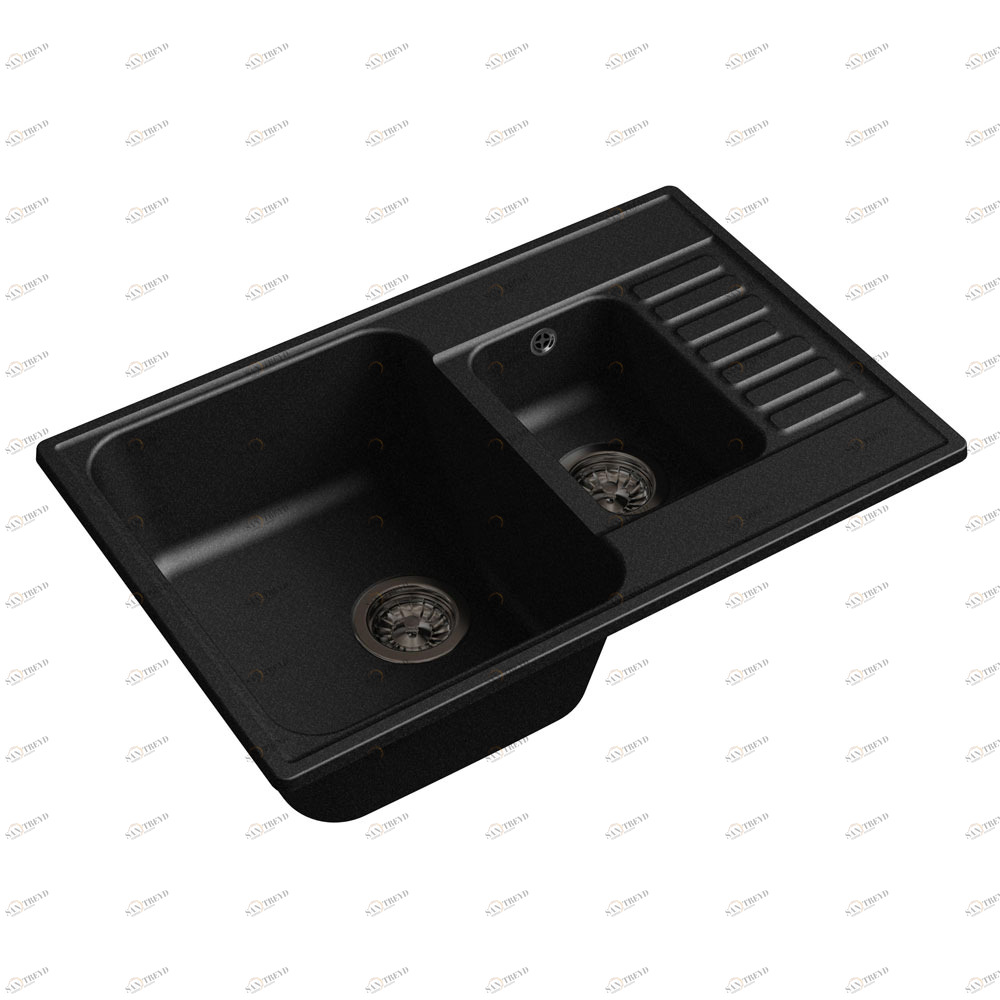 RQ377 антрацит Мойка кухонная прямоугольная Raiber 