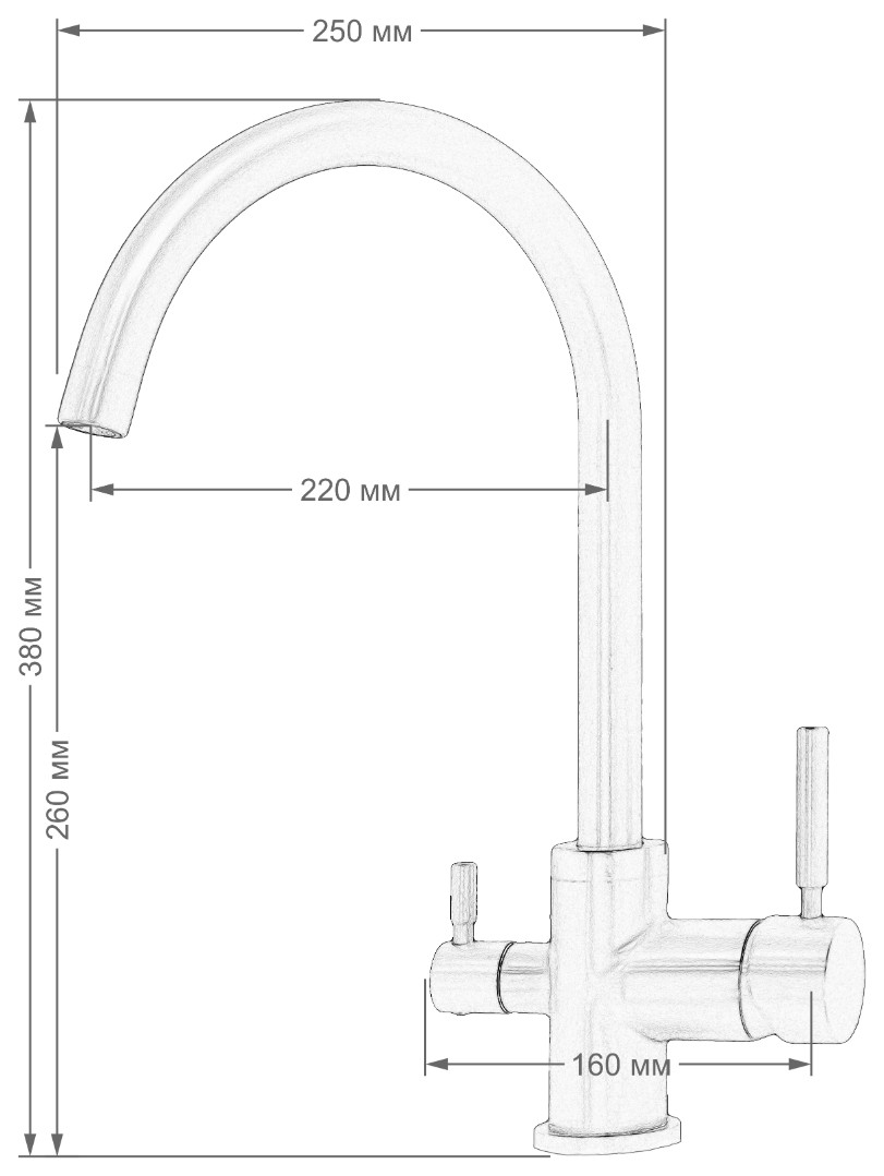 Кухонные смесители Barcelone SSL-5385-WP SEAMAN - Вид №3