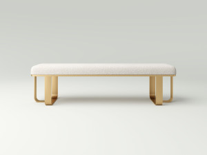 Мягкая скамья с металлическим каркасом