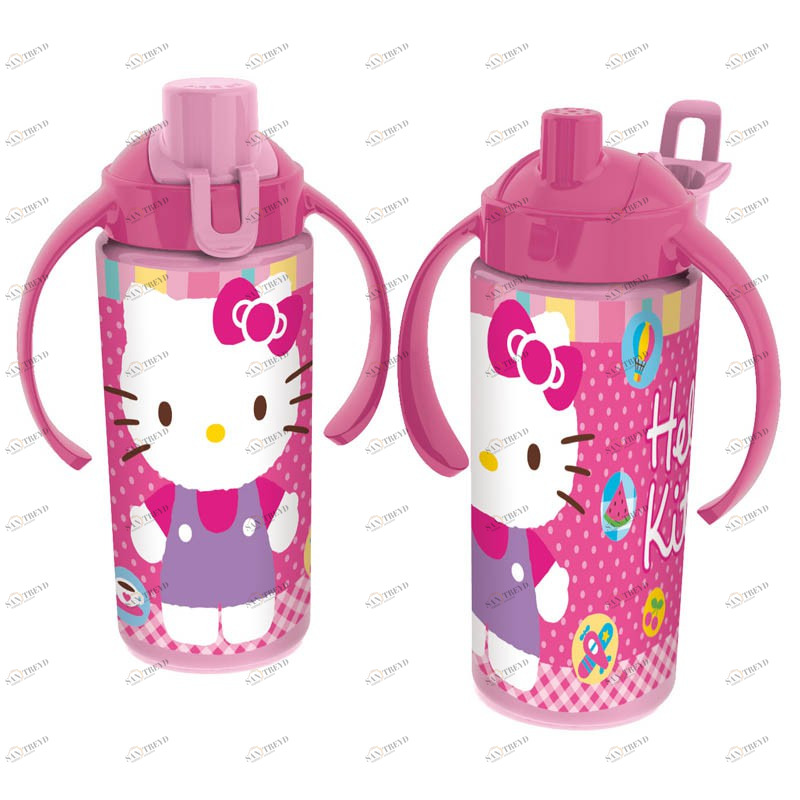 Бутылка спортивная с ручками Hello Kitty, 360 мл STOR HELLO KITTY 335632 Розовый Santreyd 