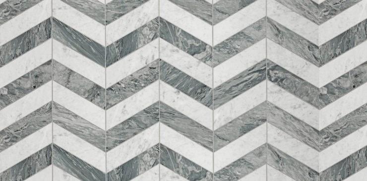 Ideamarmo Мраморная мозаика Chevron class Chv 707 - Вид №2
