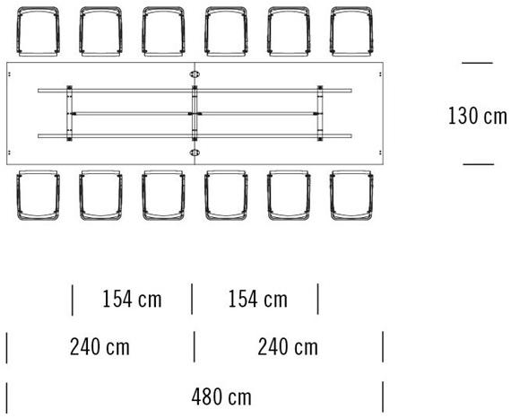 Thonet Стол для переговоров 1400 sun-id-1482386 - Вид №2