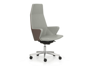 Регулируемое по высоте офисное кресло руководителя с подлокотниками 5 спиц