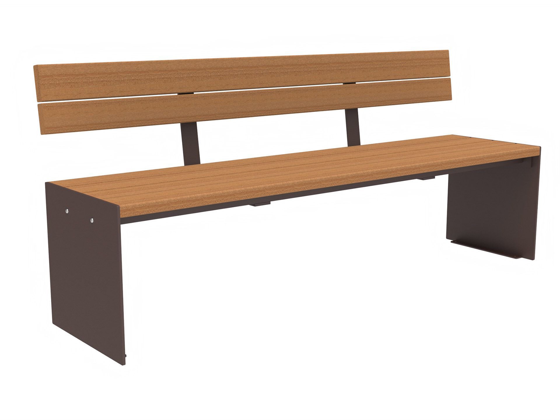 Скамья из окуме со спинкой Lazzari Recto ARCH-00077399 - Вид №15