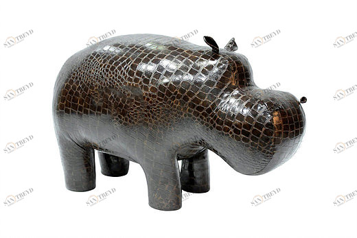 Пуфик "Бегемот" кайман темно-коричневый 97 см EUROSON БЕГЕМОТ, ЖИВОТНЫЕ 125920 Коричневый 