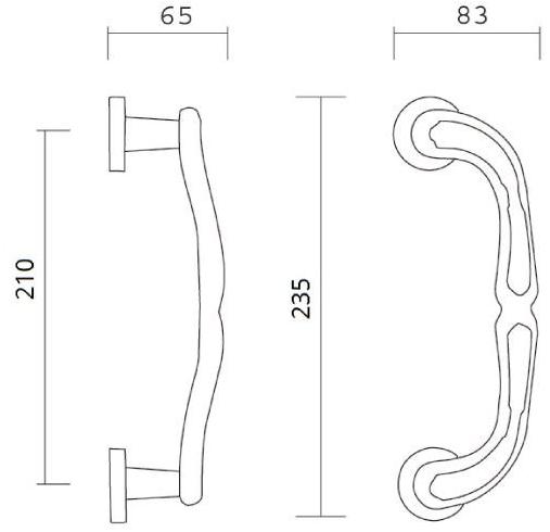 Pasini Ручка из латуни  0069  - Вид №3
