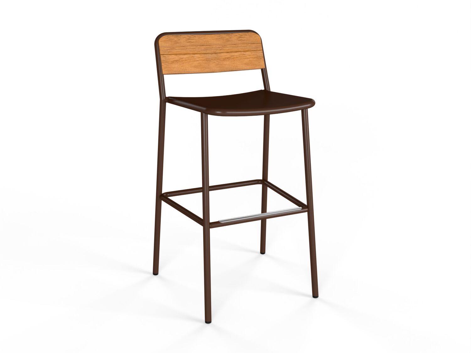 Высокий садовый стул из алюминия и тика YAAZ Edi ARCH-00070620 - Вид №3