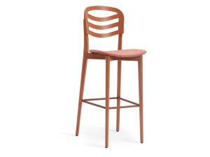 Высокий стул из бука с мягким сиденьем