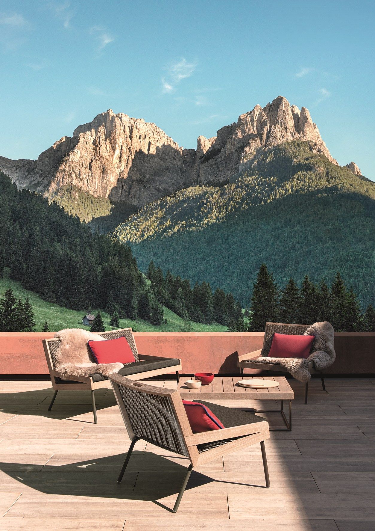 Квадратный журнальный столик из тикового дерева Ethimo на открытом воздухе ARCH-00031598 - Вид №2