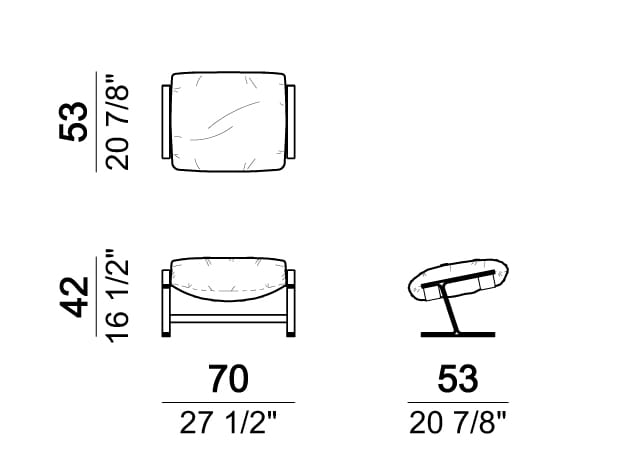 Кресло с салазками из ткани Arketipo BELAIR ARCH-00043740 - Вид №3