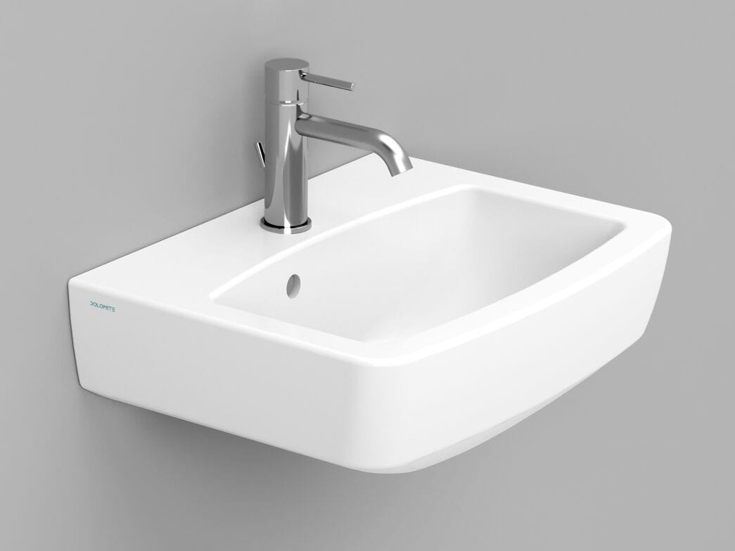 Керамическая подвесная прямоугольная раковина с переливом Ceramica Dolomite Mia ARCH-00118032