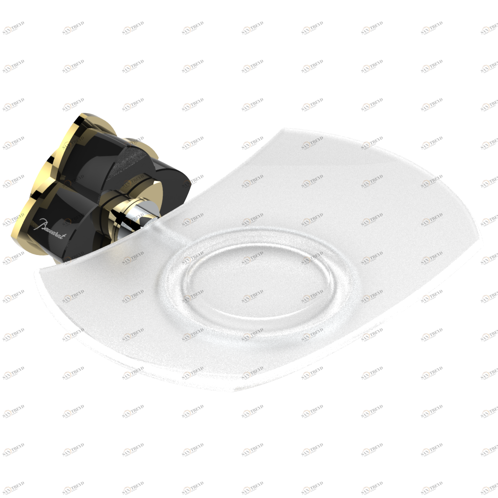 U6D-500 Мыльница стеклянная настенная Thg-paris Pétale de Cristal, черный хрусталь Хром/золото U6D-500 CAT.A