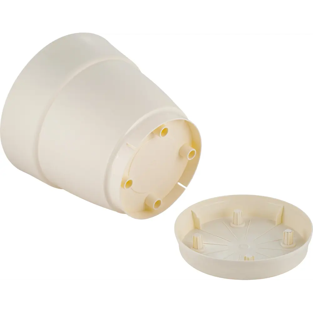 Горшок цветочный Ingreen Villa de Fiori ø13 см v1.1 л пластик белый STLM-2150689 - Вид №2