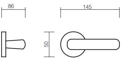 Pasini Ручка из латуни на розетке Medan 2841  - Вид №2