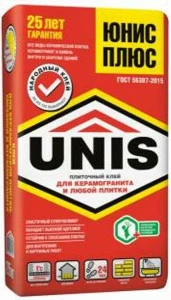 Клей плиточный Юнис Плюс 25кг