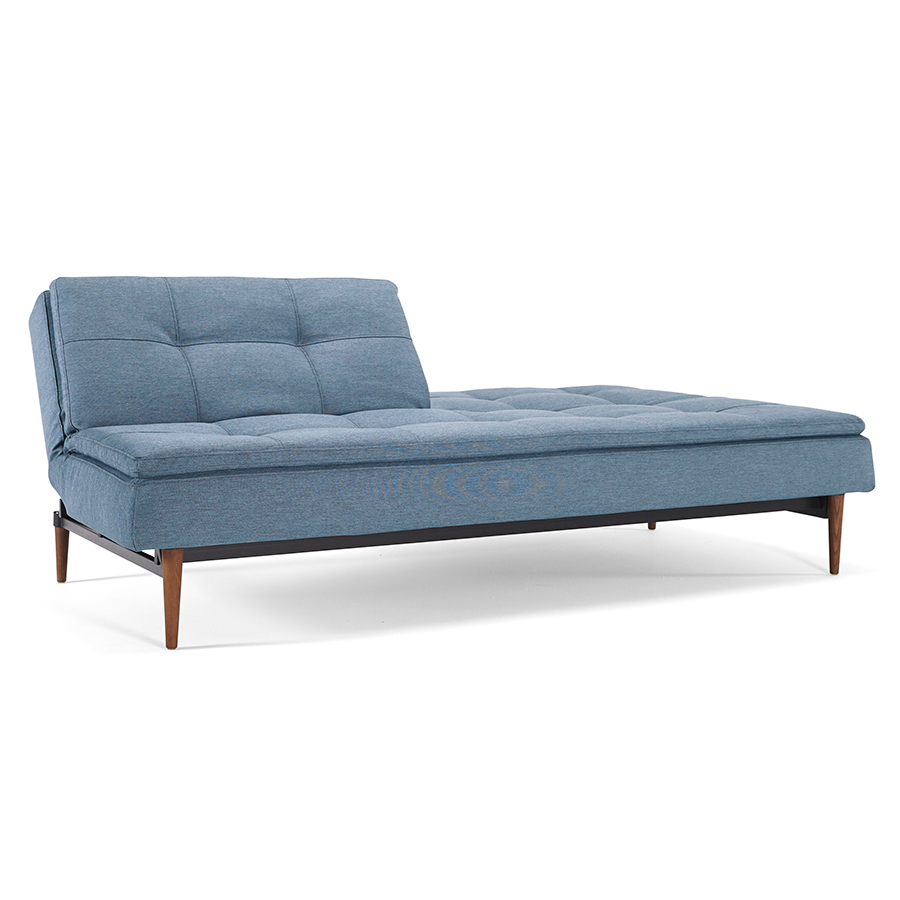 Диван Dublexo c ножками Styletto из темного дерева и черной рамой, индиго Innovation Living DUBLEXO558 - Вид №3