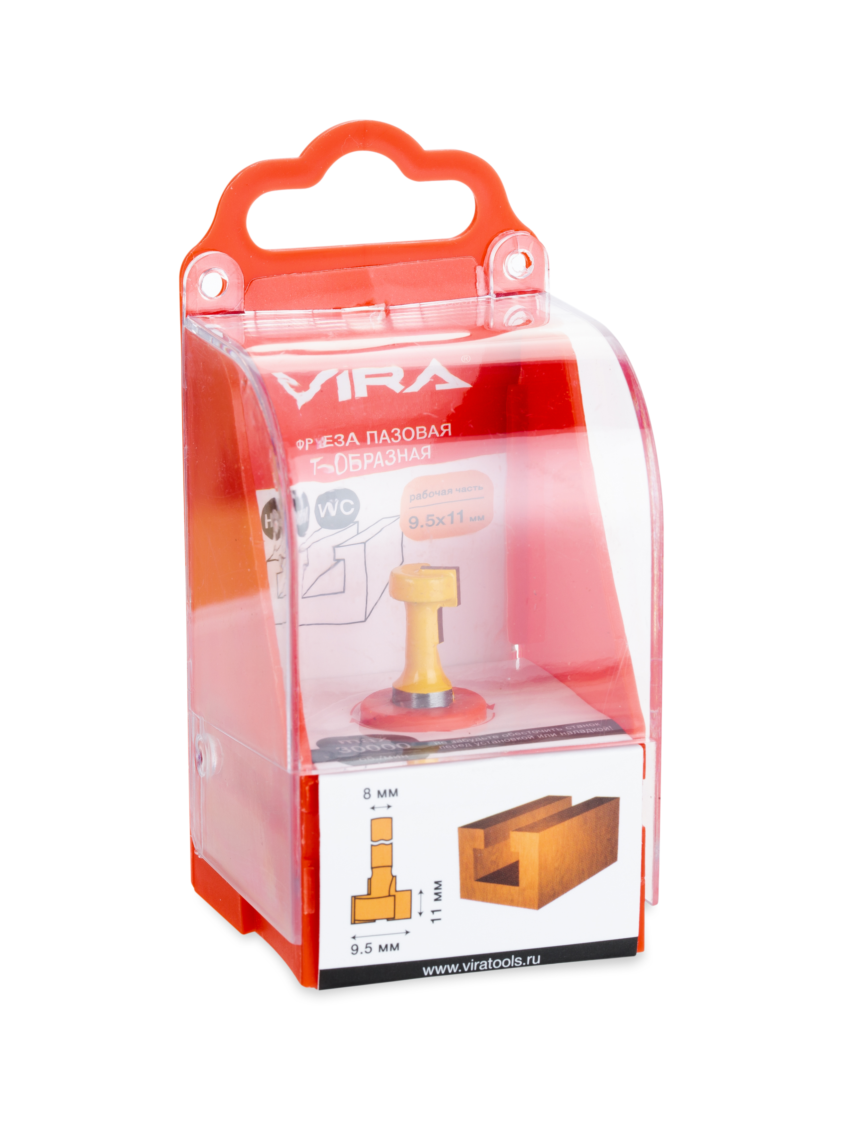 Фреза пазовая Т-образная VIRA 9.5 мм с хвостовиком 8 мм 83661235 STLM-0043156 - Вид №1