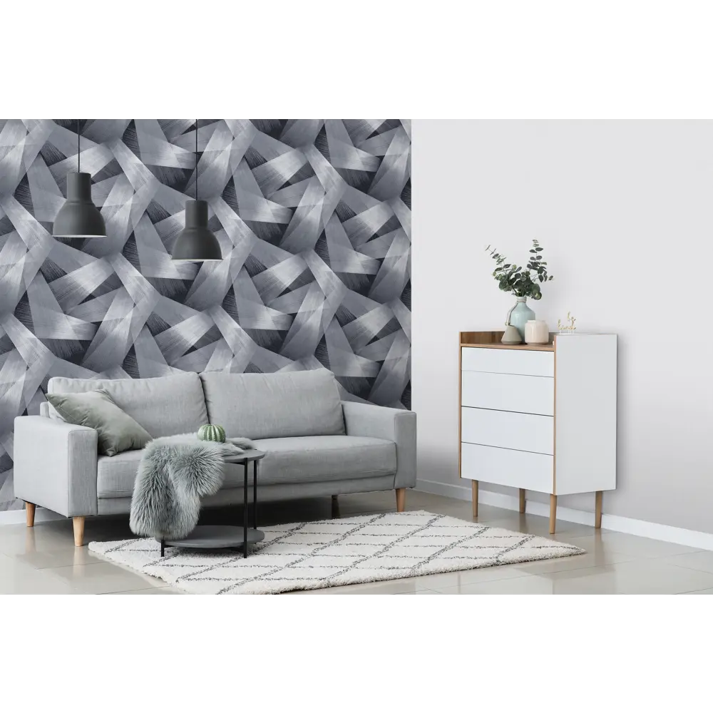 Victoria Stenova Ultra - флизелиновые обои темно-серые с тиснением 89346017 STLM-1457903 - Вид №4