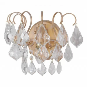 Бра хрустальное золотое Pluvia 2447-1W FAVOURITE PLUVIA 00-3929900 Золото;прозрачный