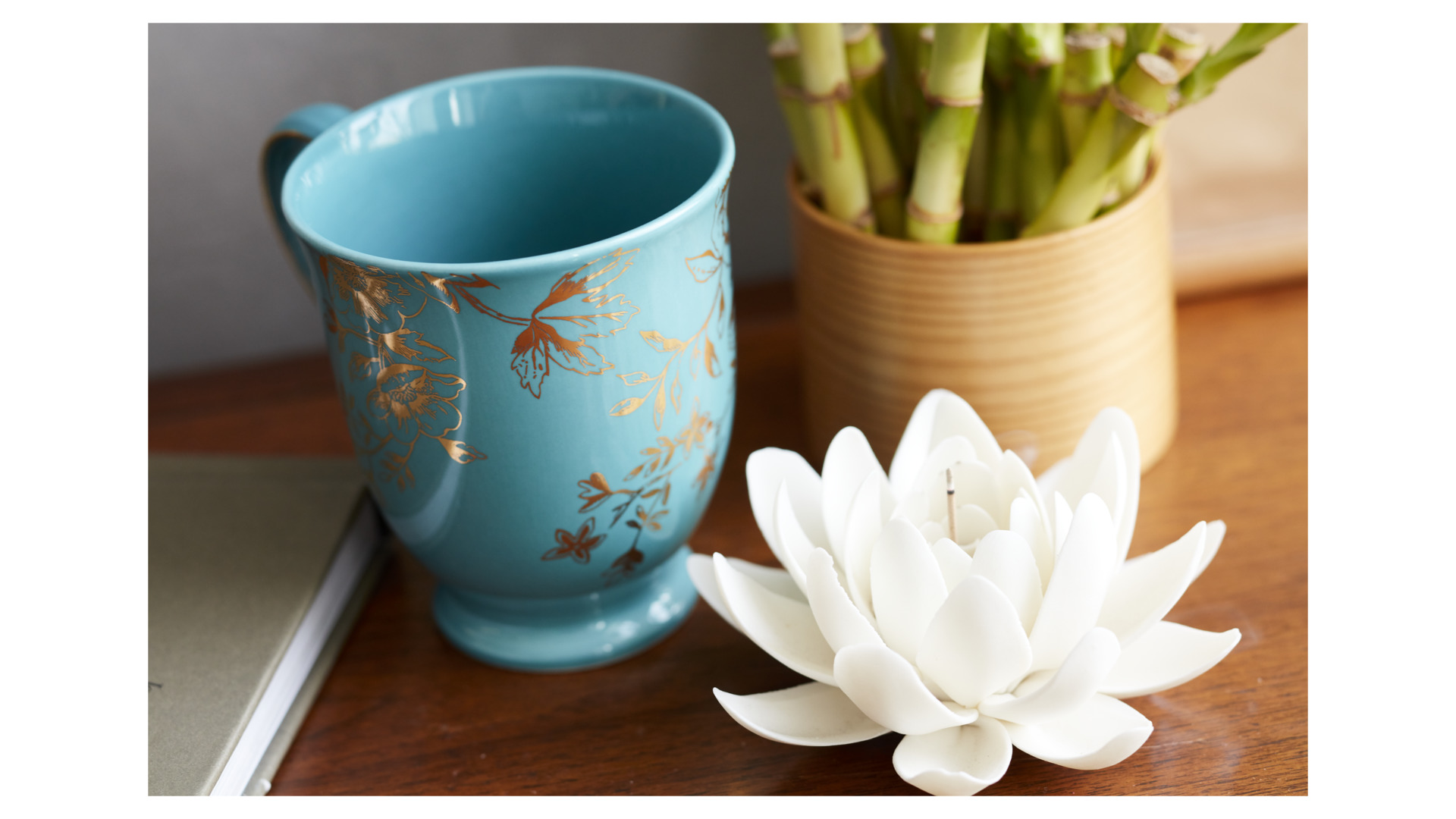 10660505 Lenox Кружка Lenox "Цветущая лоза" 300мл, бирюзовая Фарфор  - Вид №1